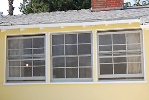 Detail of Painted Windows on Glendale House
